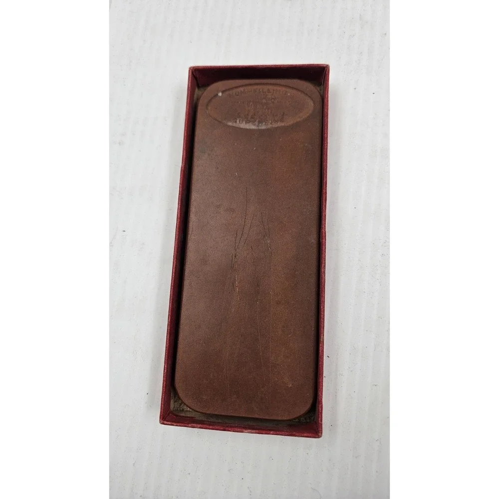 VINTAGE WORLDS CENTAUR BEST  DRY RAZOR SHARPENING HONE/STONE WITH/ ORIGINAL BOX